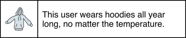 this user wears hoodies all year long, no matter the temperature