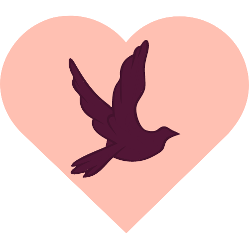 heart with a bird inside